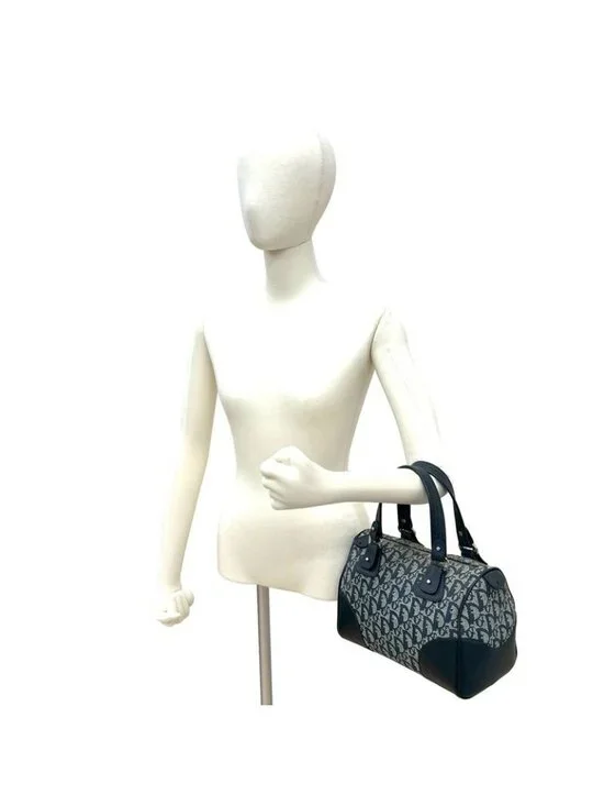 Dior Trotter Pattern Canvas Leather Handbag Mini - Picture 2 of 10